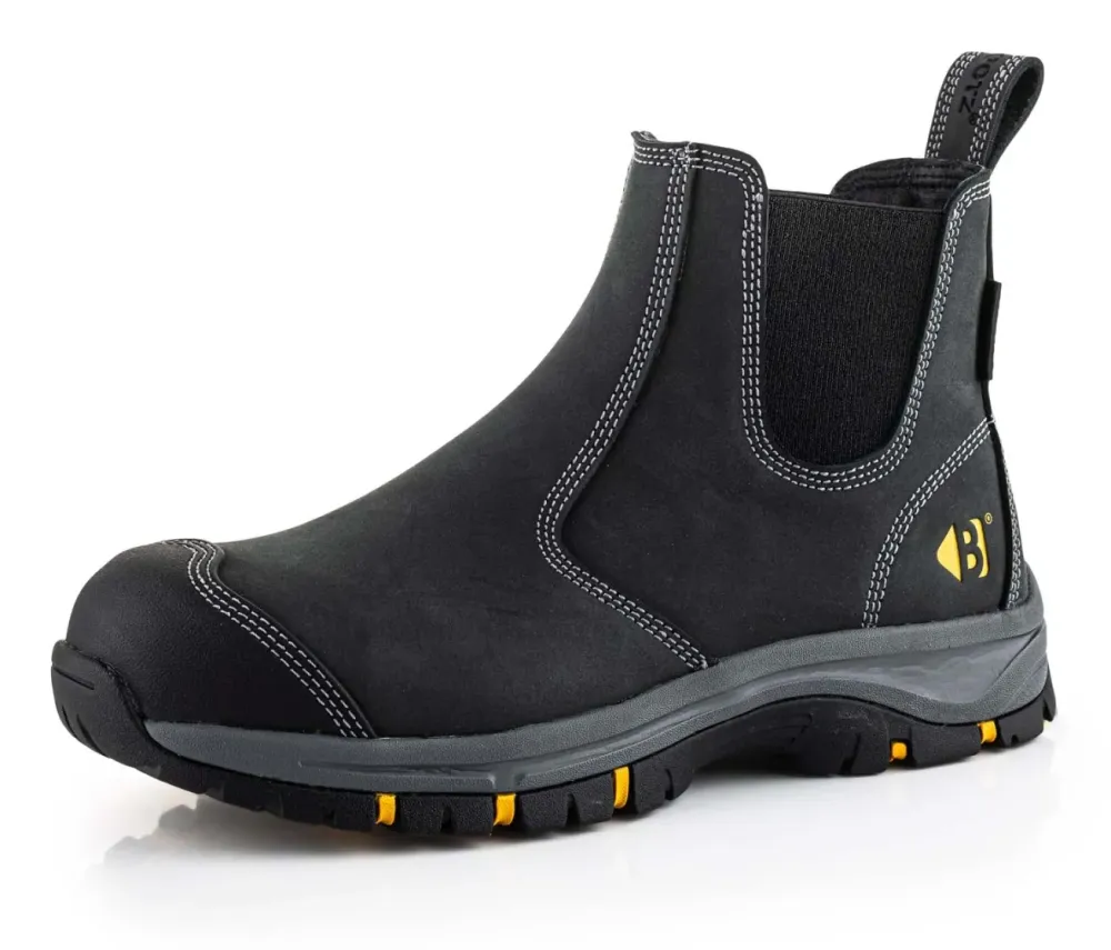 BuckBootz Wizardz Instapper Metaalvrij WIZD2 S3S Zwart voorkant