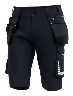 Safety Jogger Alkes Short Men Marine / Donkergrijs voorkant