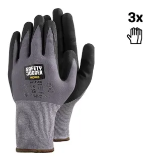Safety Jogger Allflex (3 paar) Zwart voorkant