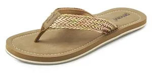 Gevavi Bali teenslipper bruin Bruin voorkant