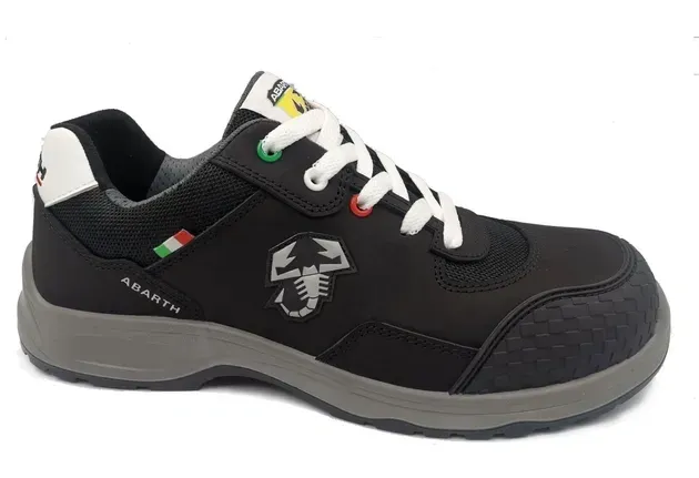 Abarth Basso Zerocento lage veiligheidsschoen S3 Zwart voorkant