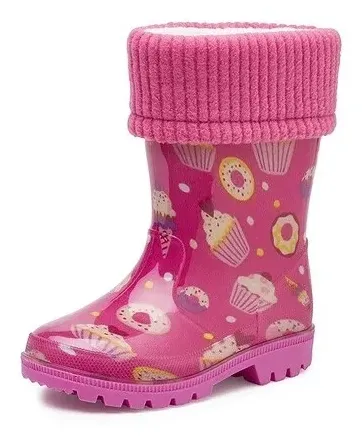 Gevavi Candy gevoerd kinderlaarsje pvc roze Roze voorkant