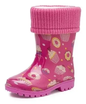 Gevavi Candy gevoerd kinderlaarsje pvc roze Roze voorkant