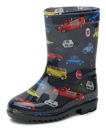 Gevavi Cars kinderlaars pvc Blauw voorkant
