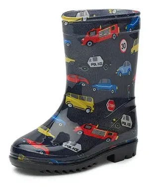 Gevavi Cars kinderlaars pvc Blauw voorkant