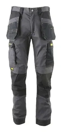 Dewalt Fairhaven stretch werkbroek L31 grijs/zwart Zwart voorkant