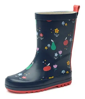 Gevavi Flora kinderlaars rubber Blauw voorkant