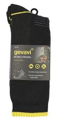Gevavi GW50 Work Strong sok 2 paar/bundel grijs Grijs voorkant