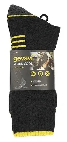 Gevavi GW53 Work Cool sok 2 paar/bundel grijs Grijs voorkant