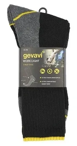 Gevavi GW54 Work Light sok 3 paar/bundel grijs Grijs voorkant