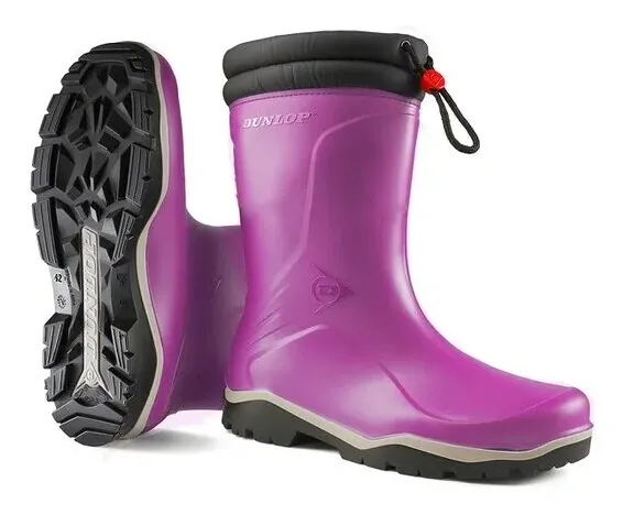Dunlop K374061 Blizzard gevoerde meisjeslaars PVC roze Roze voorkant