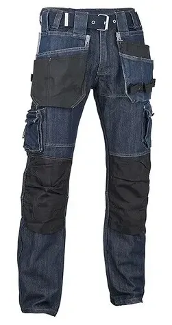 4Work Malaga denim werkbroek Goud voorkant