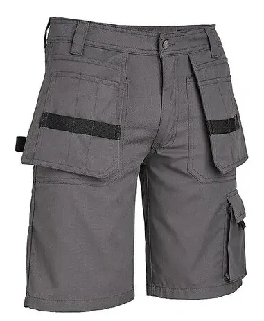 4Work Murcia multipocket werkshort Grijs voorkant