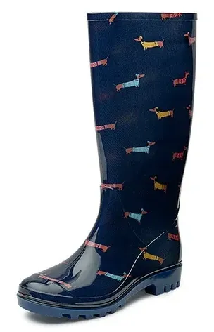 Gevavi Teckel PVC knielaars, Gevavi boots - Teckel PVC knielaars Blauw voorkant