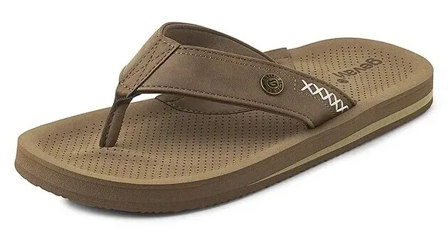Gevavi Timor teenslipper bruin Bruin voorkant