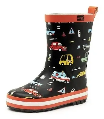 Gevavi Traffic kinderlaars rubber zwart Zwart voorkant
