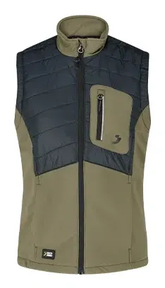 Safety Jogger Oak Body Warmer W Khaki / Zwart voorkant