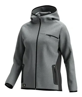 Safety Jogger Oak Hoodie W Lichtgrijs / Donkergrijs voorkant