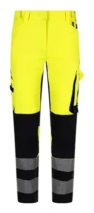 Safety Jogger Scuti Hv Trousers W Geel / Zwart voorkant