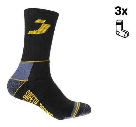Safety Jogger SJ Sock (3 paar) Zwart voorkant