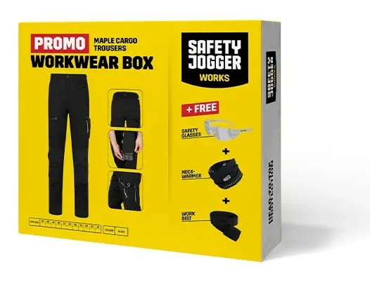 Safety Jogger Workwear Box Maple Zwart voorkant