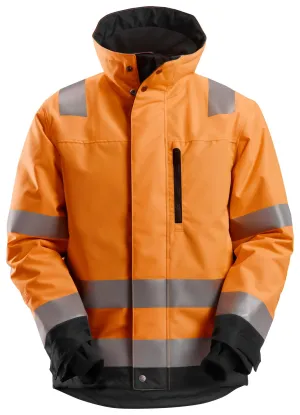 Snickers 1130 High-Vis, Geïsoleerde 37.5® Werkjas Klasse 3 High-Vis Oranje - Zwart voorkant