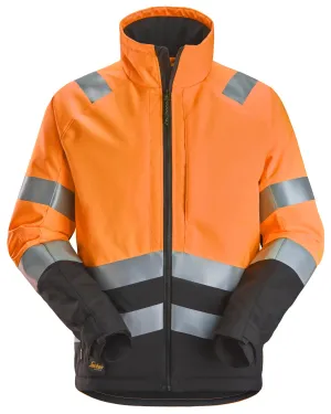 Snickers 1153 High-Vis, Winter Werkjas Klasse 2/3 High Visibility Oranje - Zwart voorkant