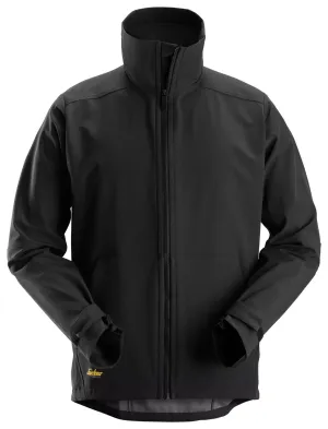 Snickers 1205 AllroundWork, Winddichte Softshell Werkjas Zwart voorkant
