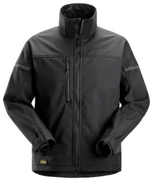 Snickers 1216 AllroundWork, Softshell Stretch Werkjas Zwart - Zwart voorkant