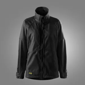 Snickers 1257 AllroundWork, Softshell Dameswerkjas Zwart - Zwart voorkant