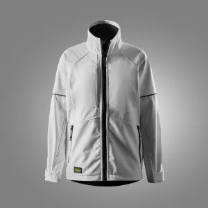 Snickers 1257 AllroundWork, Softshell Dameswerkjas Wit - Zwart voorkant