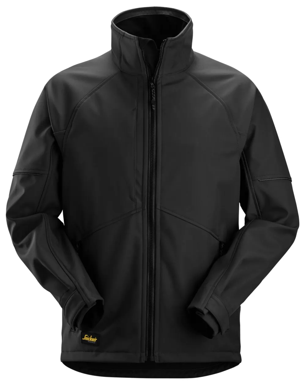 Snickers 1258 AllroundWork, Softshell werkjas Zwart - Zwart voorkant