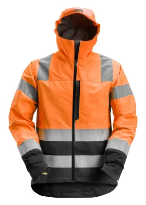 Snickers 1330 High-Vis, Waterdichte Shell Werkjas Klasse 3 High Vis Oranje voorkant