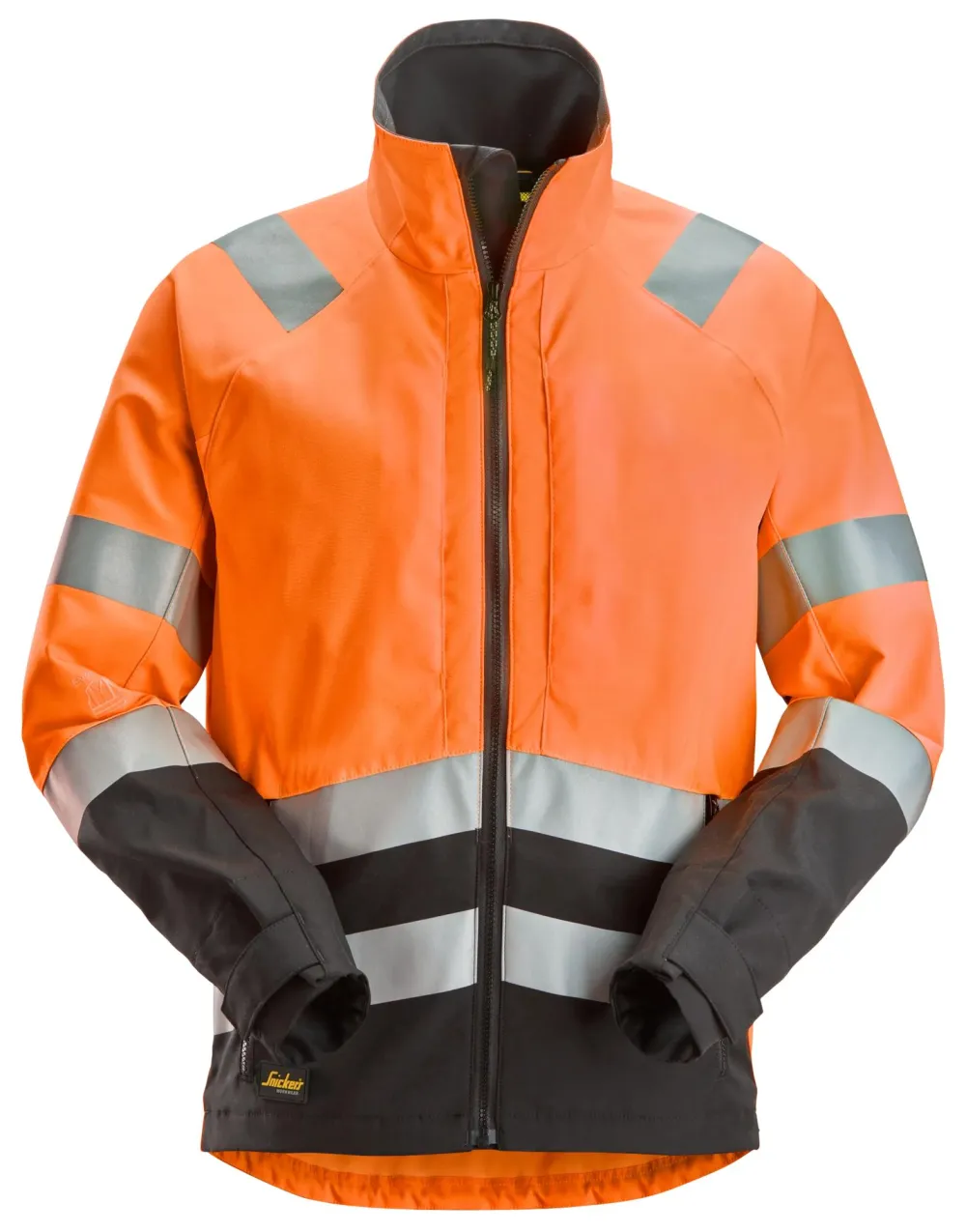 Snickers 1532 High-Vis, Werkjas Klasse 2/3 High Vis Oranje - Zwart voorkant