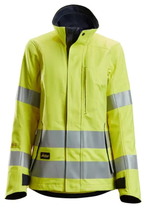 Snickers 1567 ProtecWork, High-Vis Klasse 3, Dameswerkjas High-Vis Geel - Donker Blauw voorkant