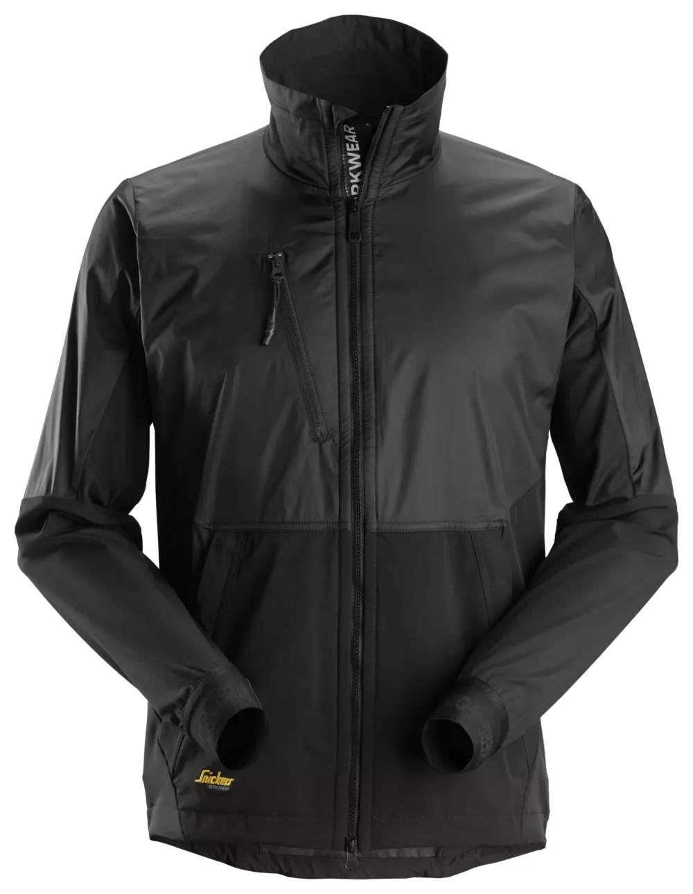 Snickers 1948 LiteWork, Hybride Windblocker Werkjas Zwart - Zwart voorkant
