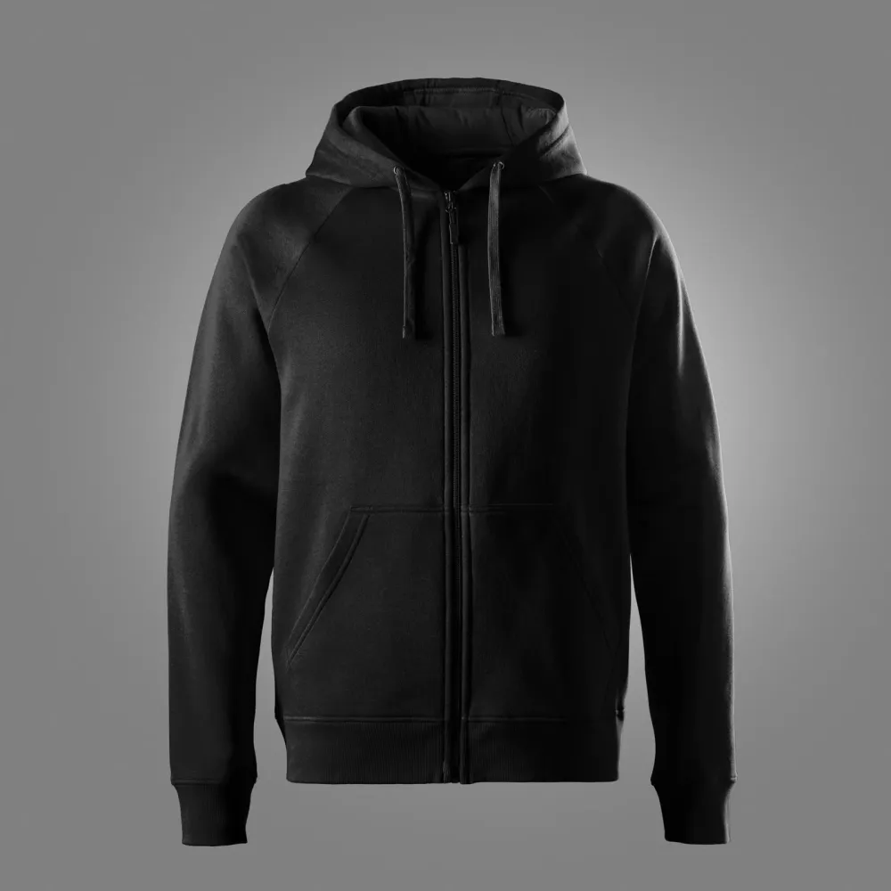 Snickers 2026 Classic Hoodie Sweatshirt met Rits Zwart voorkant