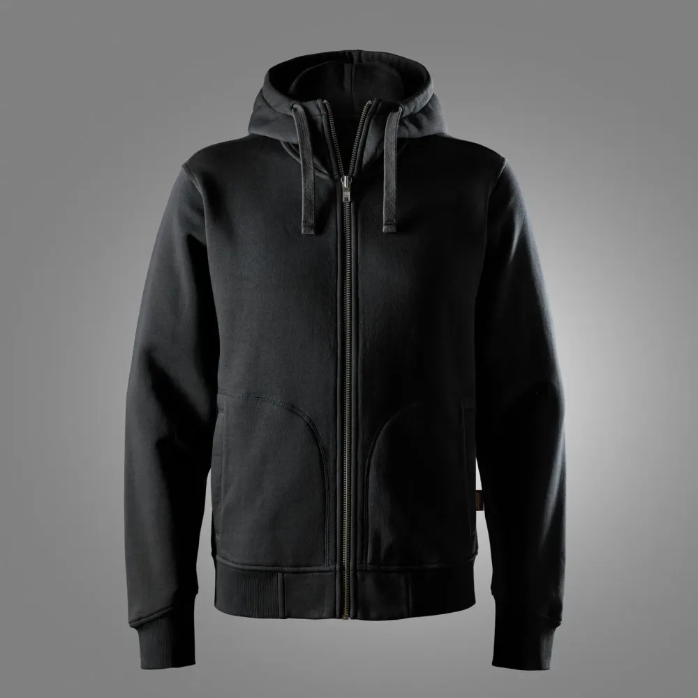 Snickers 2046 Zware Kwaliteit Hoodie met Rits Zwart voorkant