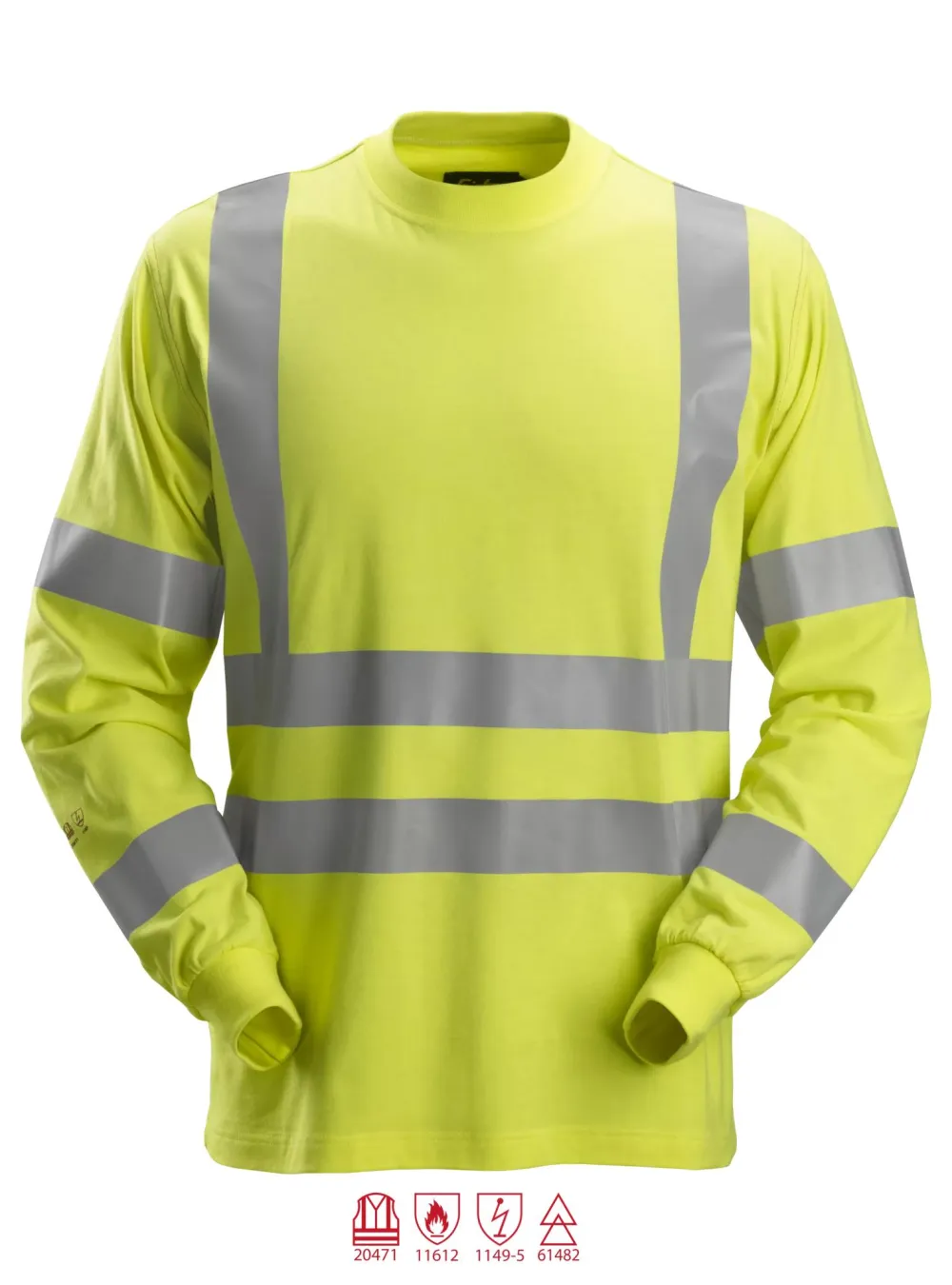 Snickers 2461 ProtecWork, High-Vis Klasse 3, T-shirt met Lange Mouwen High Vis voorkant