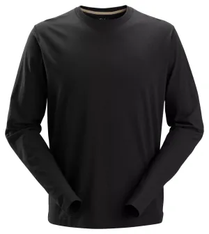 Snickers 2496 T-Shirt met Lange Mouwen Zwart voorkant