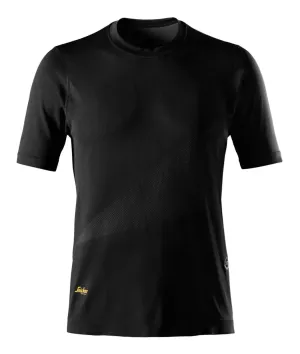 Snickers 2519 FlexiWork, 37.5® Tech T-Shirt met Korte Mouwen Zwart voorkant