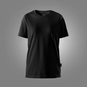 Snickers 2557 Classic Dames T-Shirt van Biologisch Katoen Zwart voorkant