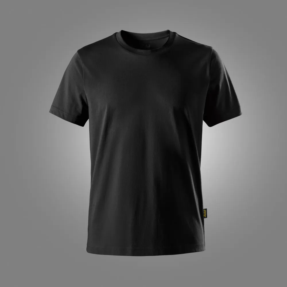Snickers 2559 Classic T-Shirt van Biologisch Katoen Zwart voorkant