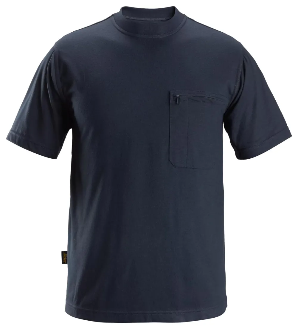 Snickers 2561 ProtecWork, T-shirt met Korte Mouwen Donker Blauw voorkant