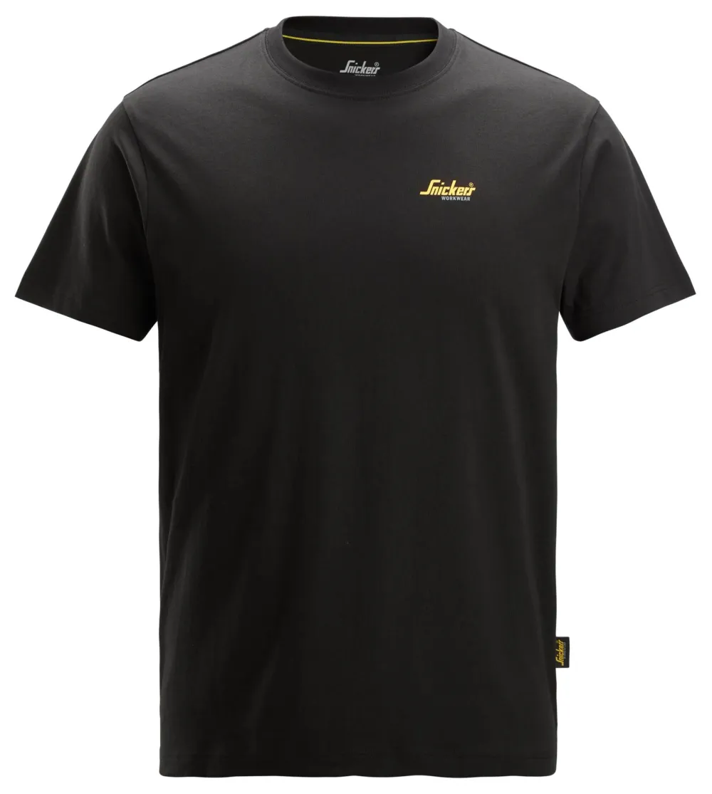 Snickers 2588 T-Shirt met Klein Logo Zwart voorkant