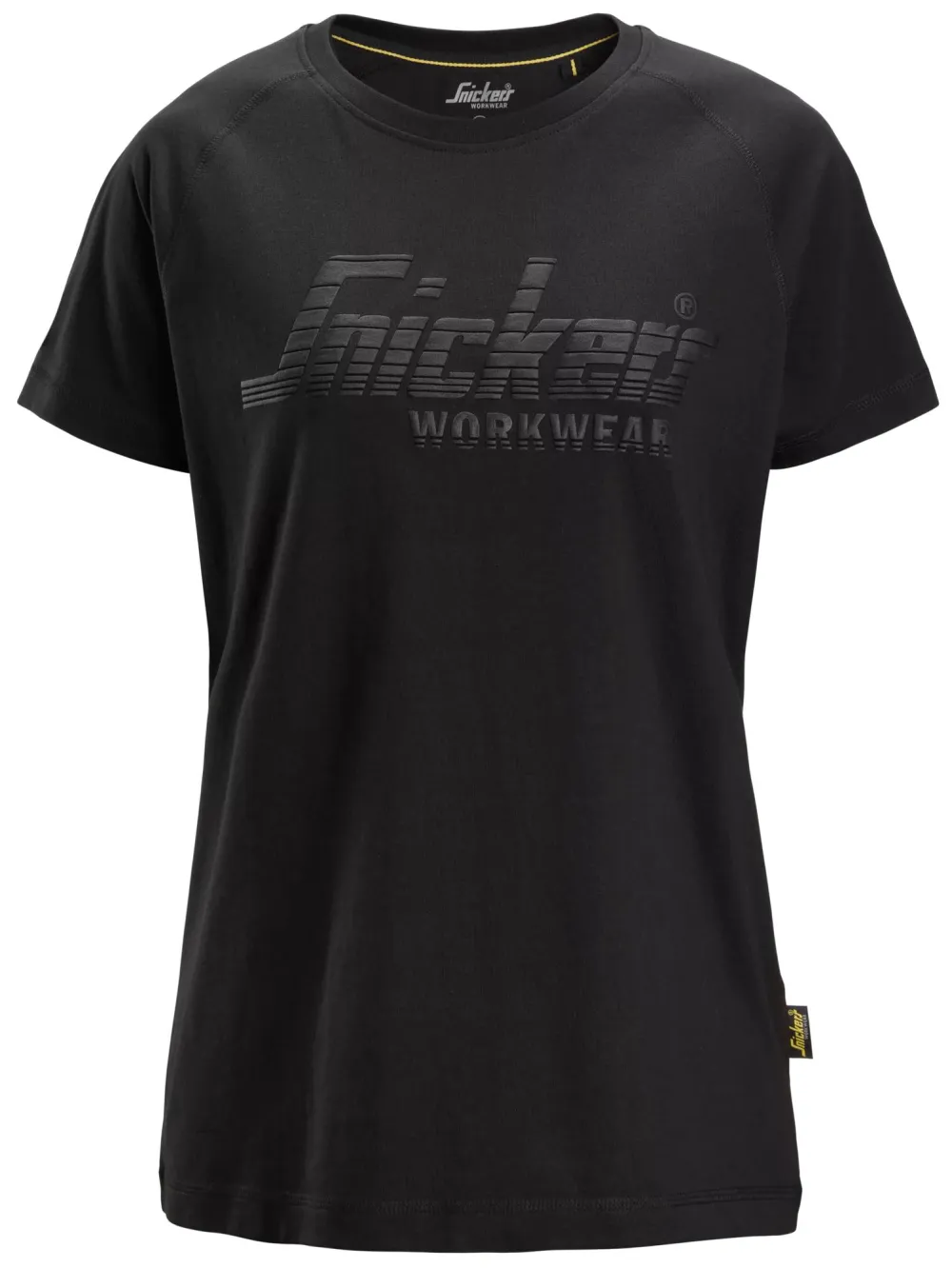 Snickers 2597 Dames Logo T-Shirt Zwart voorkant