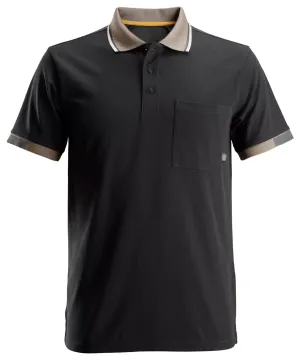 Snickers 2724 AllroundWork, 37.5® Polo Shirt met Korte Mouwen Zwart voorkant