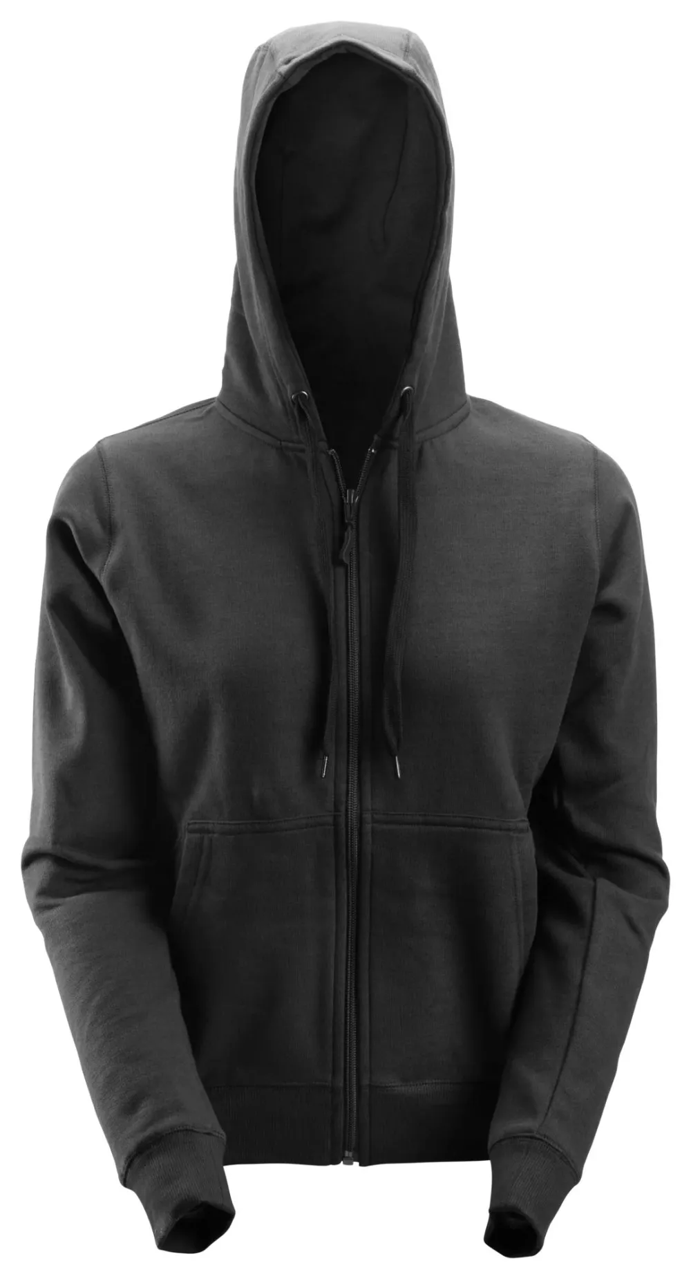 Snickers 2806 Dames Hoodie met Rits Zwart voorkant