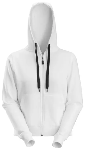 Snickers 2806 Dames Hoodie met Rits Wit voorkant