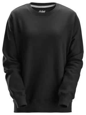 Snickers 2827 Dames Sweatshirt Zwart voorkant